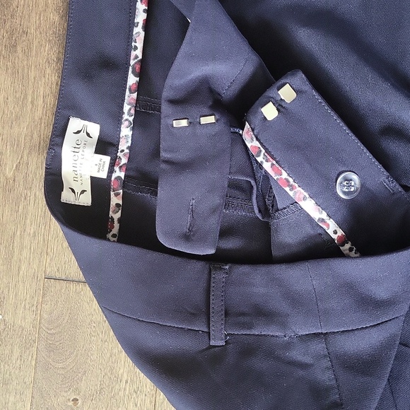 Nanette lepore size 8 navy blue petite dress pant - Picture 3 of 5